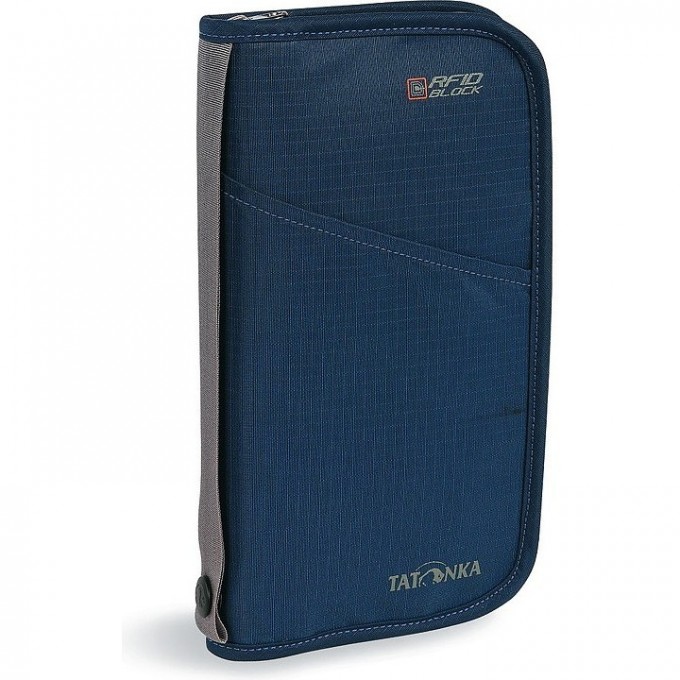 Плоская сумка для документов с защитой данных TATONKA TRAVEL ZIP L RFID navy 2957.004 - navy